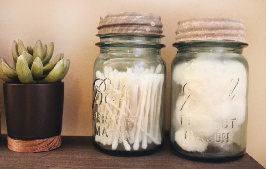 Reused mason jars
