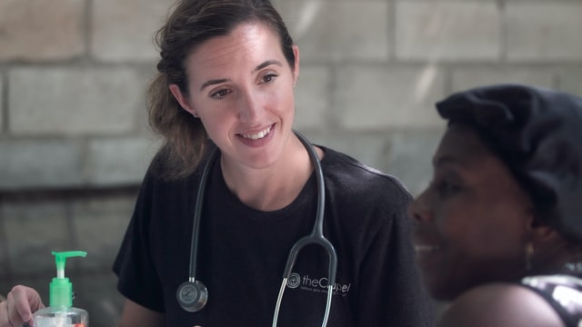 A female doctor with her patient