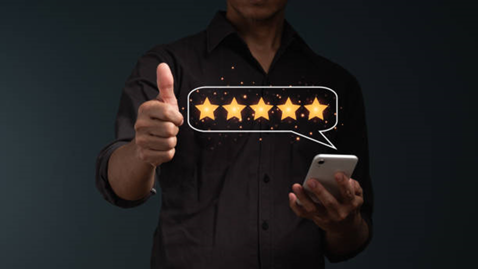 A customer doing a thumbs up and putting 5 stars out of 5 can increase your relationships with them. 