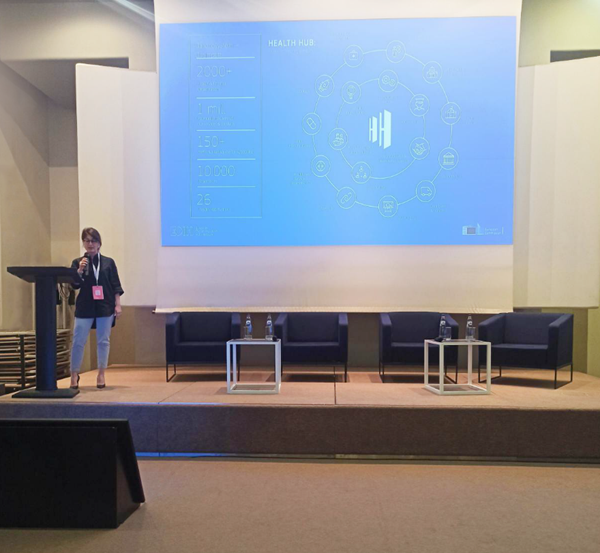 Maria Pournari, Chief Operating Officer of Health Hub, as a keynote speaker during the 1st EDIH Network Summit 2023