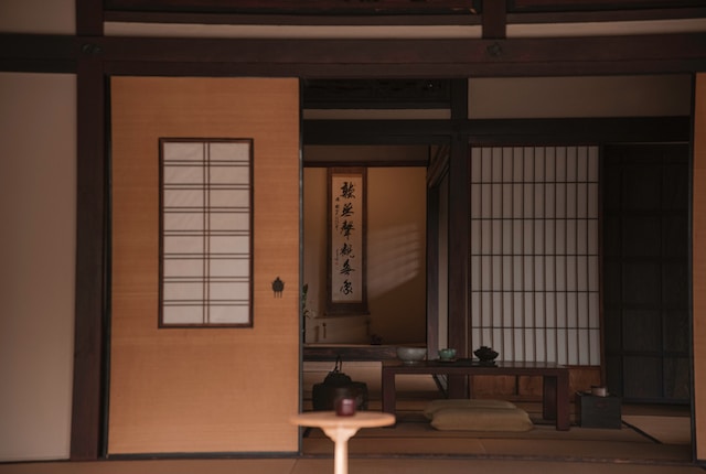 The enterior of a traditional japanese house. 